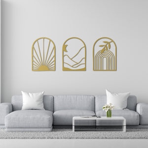 Windows of the Soul – 3-Piece Metal Wall Art Set