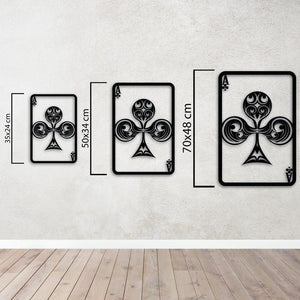 Lucky Aces Metal Wall Art | Decorative Playing Cards Wall Sculpture
