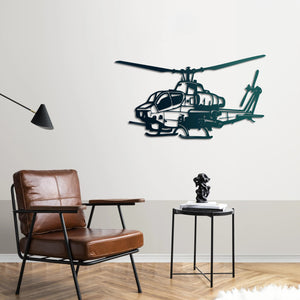 AH-1W Super Cobra Helikopter Metal Duvar Dekoru Laser Artique