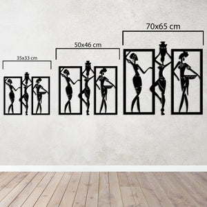 Rhythm of Africa Metal Wall Art | African Cultural Sculpture