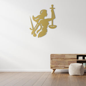 Power of Justice Metal Wall Art | Decorative Legal Sculpture
