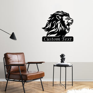 Symbol of Nobility Lion Metal Wall Art | Majestic Wall Sculpture Decor