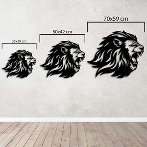 Symbol of Nobility Lion Metal Wall Art | Majestic Wall Sculpture Decor