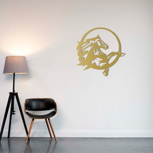 Noble Horse Metal Wall Art | Elegant Animal Decorative Wall Sculpture