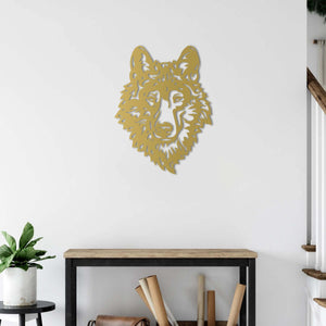 Majestic Wolf Metal Wall Art | Decorative Animal Wall Sculpture