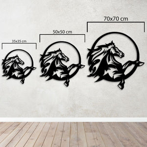 Noble Horse Metal Wall Art | Elegant Animal Decorative Wall Sculpture