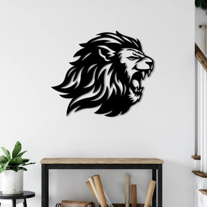 Symbol of Nobility Lion Metal Wall Art | Majestic Wall Sculpture Decor