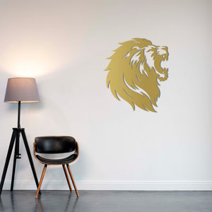 Roaring Lion Metal Wall Art | Majestic Animal Wall Sculpture Decor