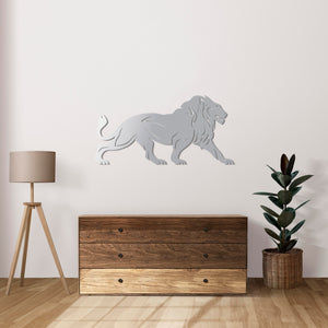 Strength of Lion Metal Wall Art | Majestic Animal Wall Sculpture