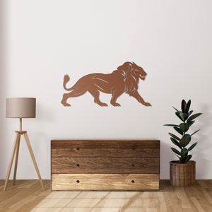 Strength of Lion Metal Wall Art | Majestic Animal Wall Sculpture