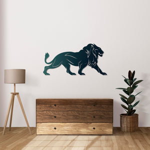 Strength of Lion Metal Wall Art | Majestic Animal Wall Sculpture