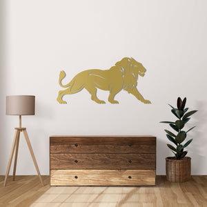 Strength of Lion Metal Wall Art | Majestic Animal Wall Sculpture