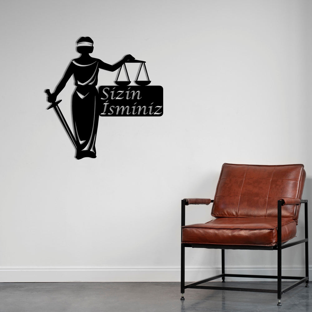 Balance of Justice Metal Wall Art | Elegant Legal Sculpture Decor