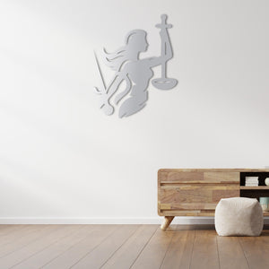 Power of Justice Metal Wall Art | Decorative Legal Sculpture