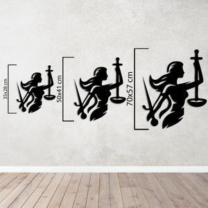 Power of Justice Metal Wall Art | Decorative Legal Sculpture