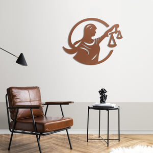 Voice of Justice Metal Wall Art | Inspirational Legal Sculpture