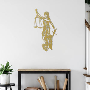 Light of Justice Metal Wall Art | Elegant Legal Decorative Art