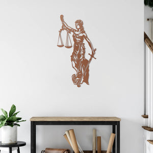 Light of Justice Metal Wall Art | Elegant Legal Decorative Art