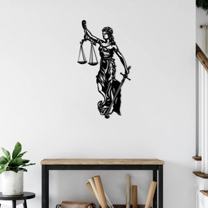 Light of Justice Metal Wall Art | Elegant Legal Decorative Art
