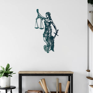 Light of Justice Metal Wall Art | Elegant Legal Decorative Art
