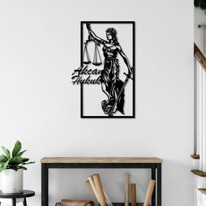 Light of Justice Metal Wall Art | Elegant Legal Decorative Art