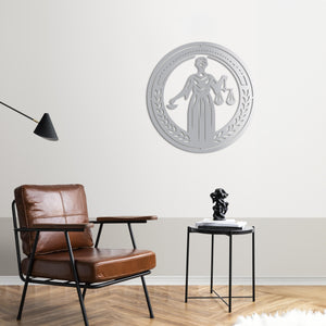 Symbol of Justice Metal Wall Art | Decorative Law Sculpture Decor