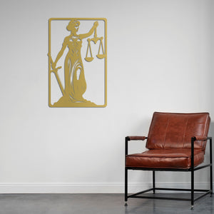 Sword of Justice Metal Wall Art | Powerful Decorative Sculpture