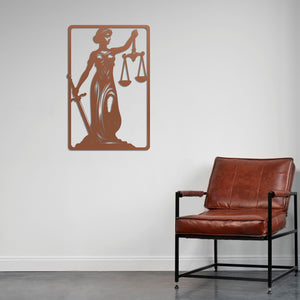 Sword of Justice Metal Wall Art | Powerful Decorative Sculpture