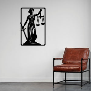 Sword of Justice Metal Wall Art | Powerful Decorative Sculpture