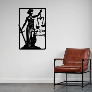 Sword of Justice Metal Wall Art | Powerful Decorative Sculpture