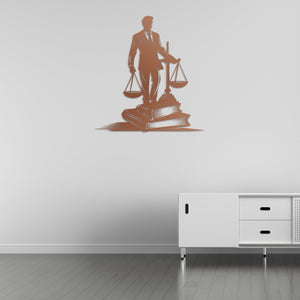 Lady Justice Metal Wall Art | Decorative Legal Sculpture Decor