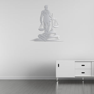 Lady Justice Metal Wall Art | Decorative Legal Sculpture Decor
