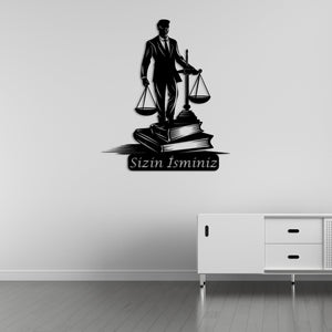 Lady Justice Metal Wall Art | Decorative Legal Sculpture Decor