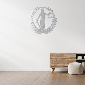Heart of Justice Metal Wall Art | Elegant Legal Decorative Art