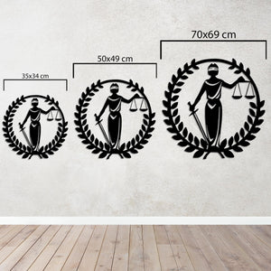 Heart of Justice Metal Wall Art | Elegant Legal Decorative Art