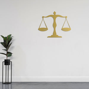 Scales of Justice Metal Wall Art | Elegant Decorative Sculpture