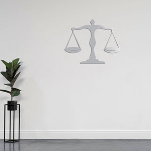 Scales of Justice Metal Wall Art | Elegant Decorative Sculpture
