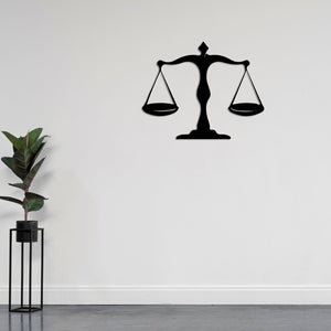 Scales of Justice Metal Wall Art | Elegant Decorative Sculpture