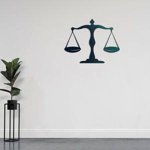 Scales of Justice Metal Wall Art | Elegant Decorative Sculpture