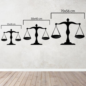 Scales of Justice Metal Wall Art | Elegant Decorative Sculpture