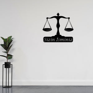 Scales of Justice Metal Wall Art | Elegant Decorative Sculpture