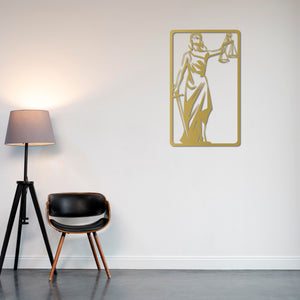 Silhouette of Justice Metal Wall Art | Elegant Legal Decor