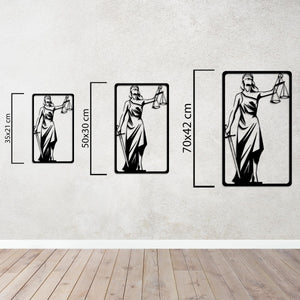 Silhouette of Justice Metal Wall Art | Elegant Legal Decor