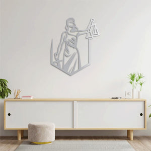 Shield of Justice Metal Wall Art | Powerful Decorative Sculpture