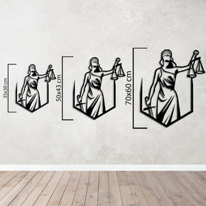 Shield of Justice Metal Wall Art | Powerful Decorative Sculpture