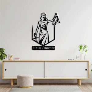 Shield of Justice Metal Wall Art | Powerful Decorative Sculpture