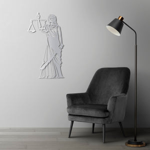 Face of Justice Metal Wall Art | Elegant Legal Decorative Sculpture