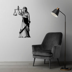 Face of Justice Metal Wall Art | Elegant Legal Decorative Sculpture