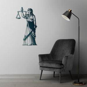 Face of Justice Metal Wall Art | Elegant Legal Decorative Sculpture