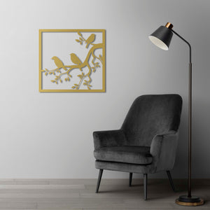 Melody of Spring Birds Metal Wall Art | Decorative Wall Sculpture